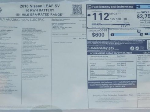 2018 Nissan LEAF SV Scarlet Ember, Lawrence, MA