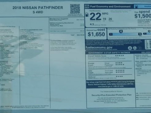 2018 Nissan Pathfinder S Glacier White, Lawrence, MA
