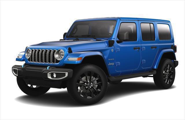 2024 Jeep Wrangler 4xe 4-DOOR SAHARA Hydro Blue Pearlcoat, Lynnfield, MA